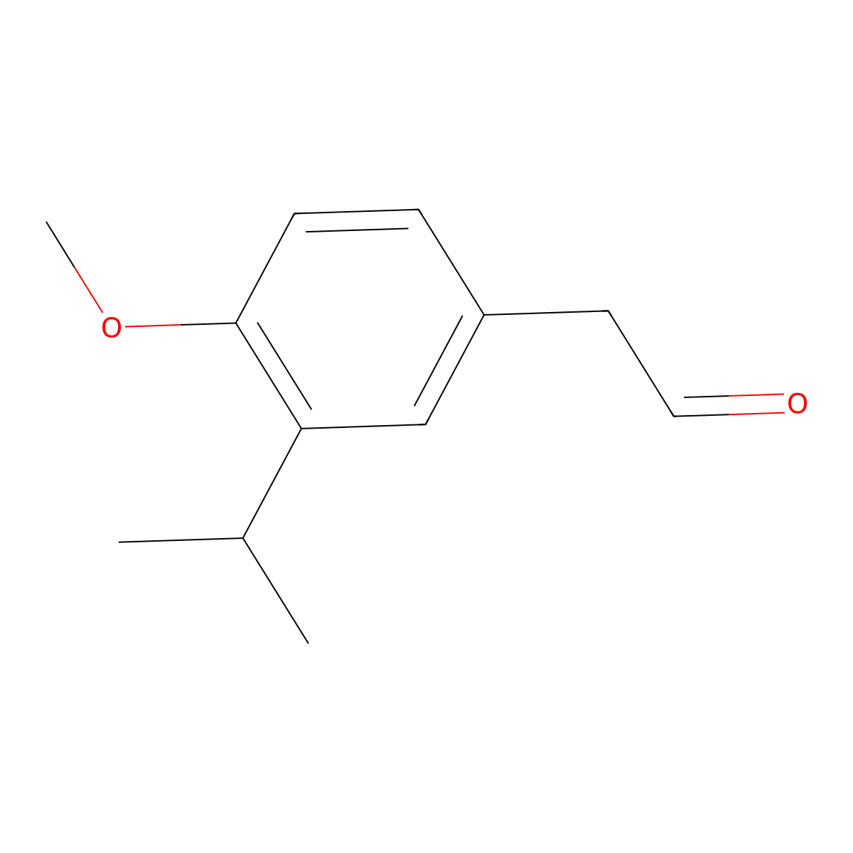 2-(3-Isopropyl-4-methoxyphenyl)acetaldehyde molecular structure, CAS 134435-50-0