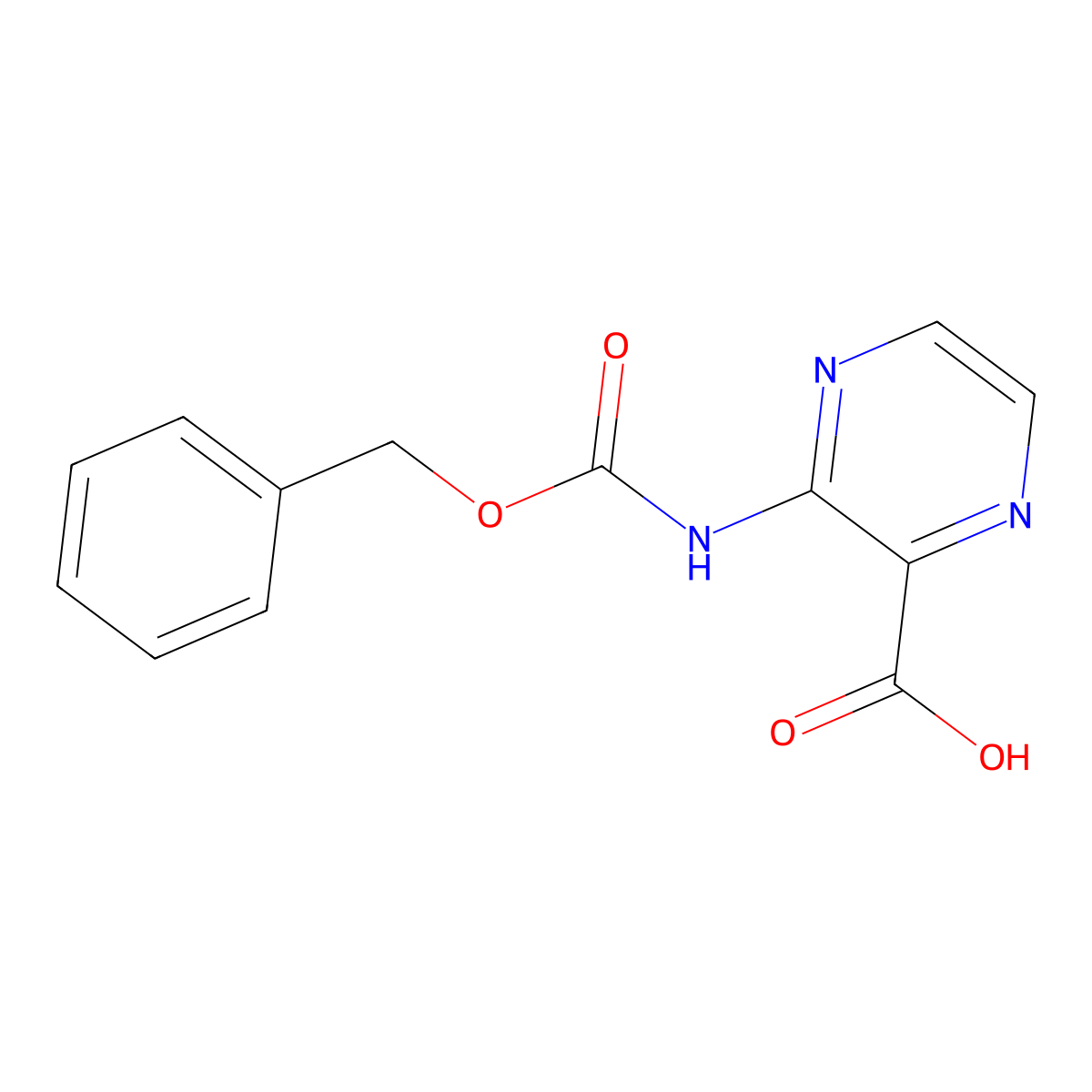 3-(((Benzyloxy)carbonyl)amino)pyrazine-2-carboxylic acid molecular structure, CAS 1344352-11-9