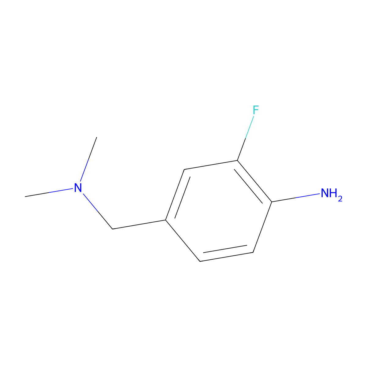 4-[(Dimethylamino)methyl]-2-fluoroaniline molecular structure, CAS 1344353-43-0