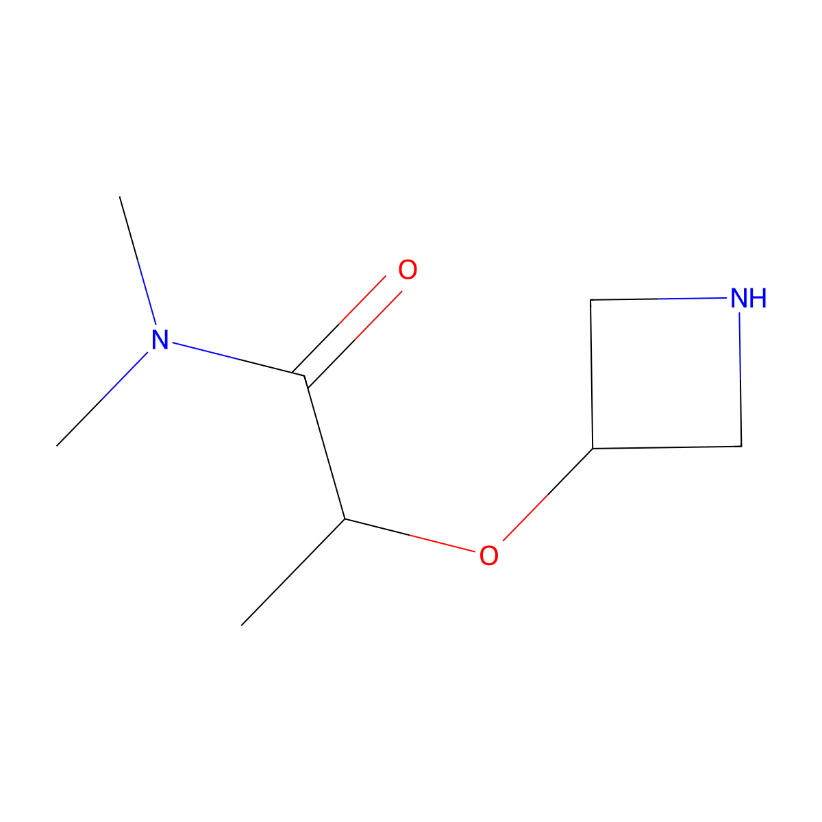 2-(azetidin-3-yloxy)-N,N-dimethylpropanamide molecular structure, CAS 1344355-42-5