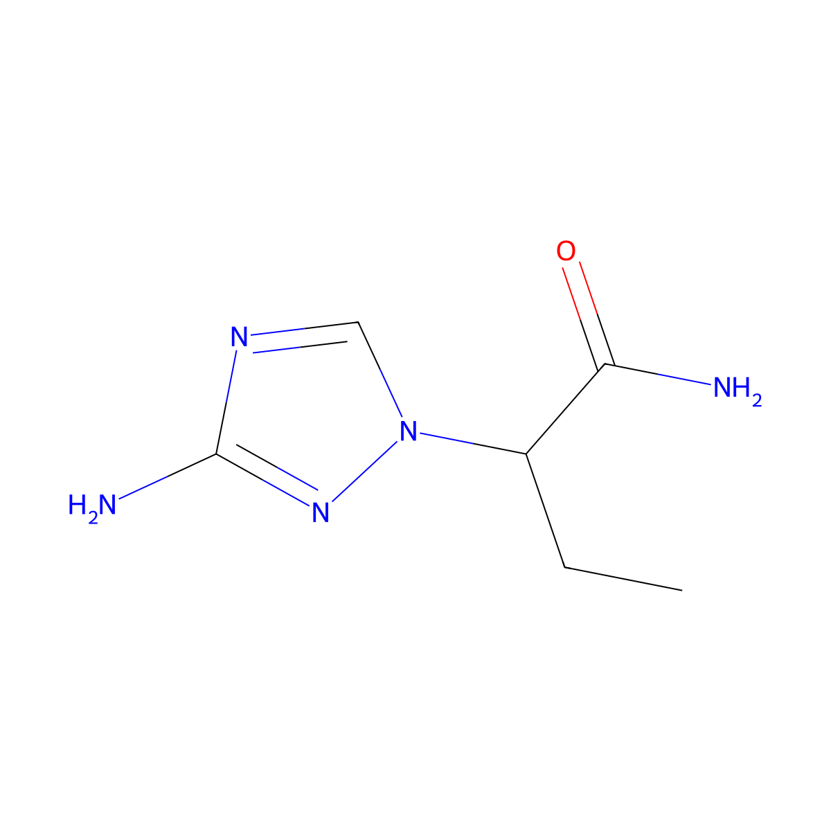 2-(3-Amino-1H-1,2,4-triazol-1-yl)butanamide molecular structure, CAS 1344356-57-5