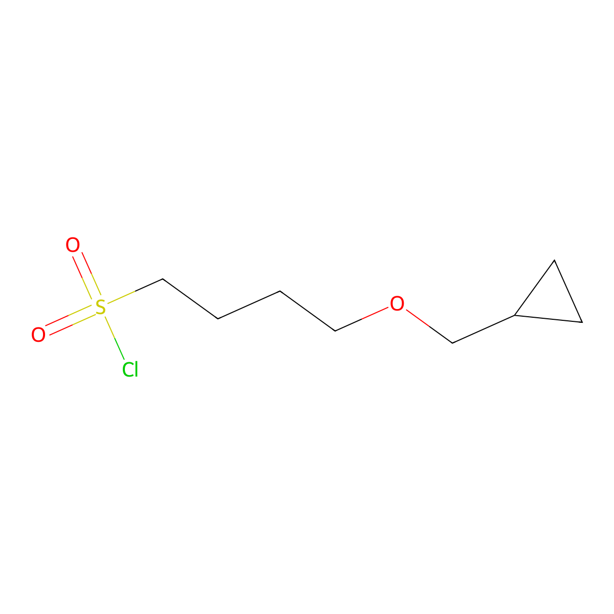 4-(Cyclopropylmethoxy)butane-1-sulfonyl chloride molecular structure, CAS 1344356-74-6