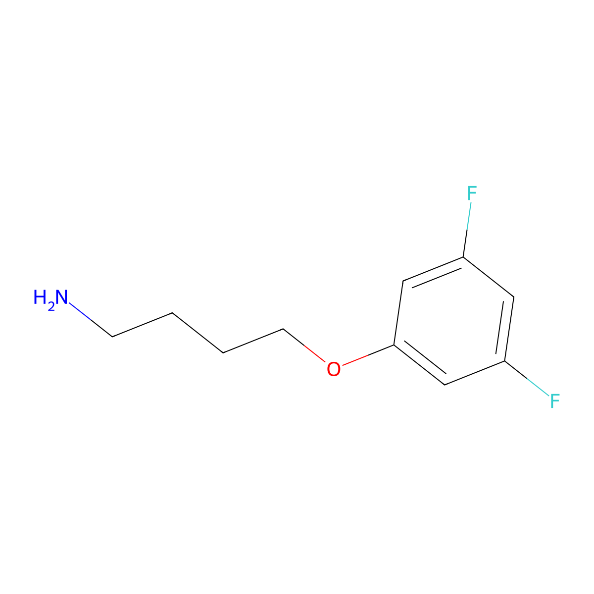 4-(3,5-Difluorophenoxy)butan-1-amine molecular structure, CAS 1344356-81-5