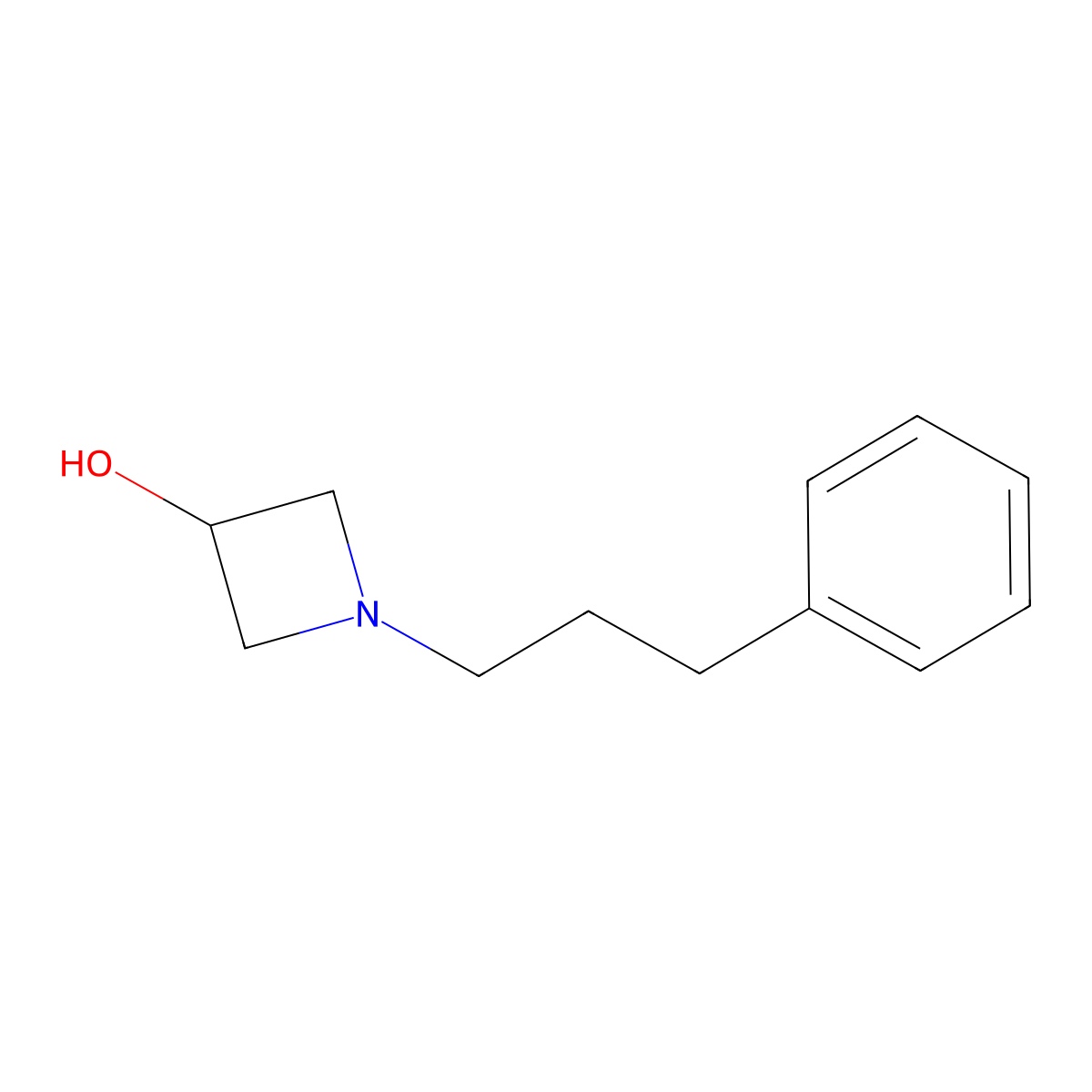 1-(3-Phenylpropyl)azetidin-3-ol molecular structure, CAS 1344358-66-2