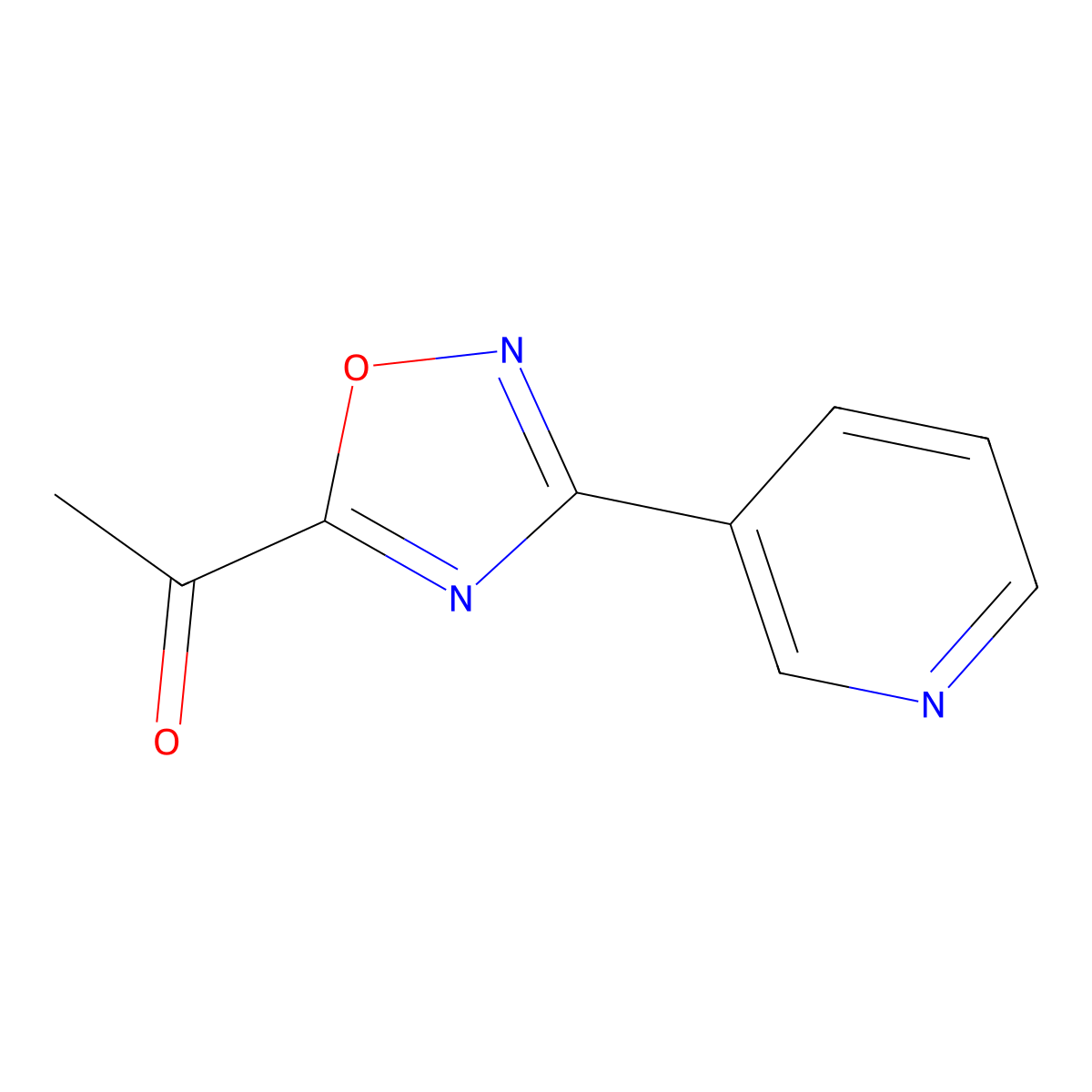 1-[3-(Pyridin-3-yl)-1,2,4-oxadiazol-5-yl]ethan-1-one molecular structure, CAS 1344359-26-7