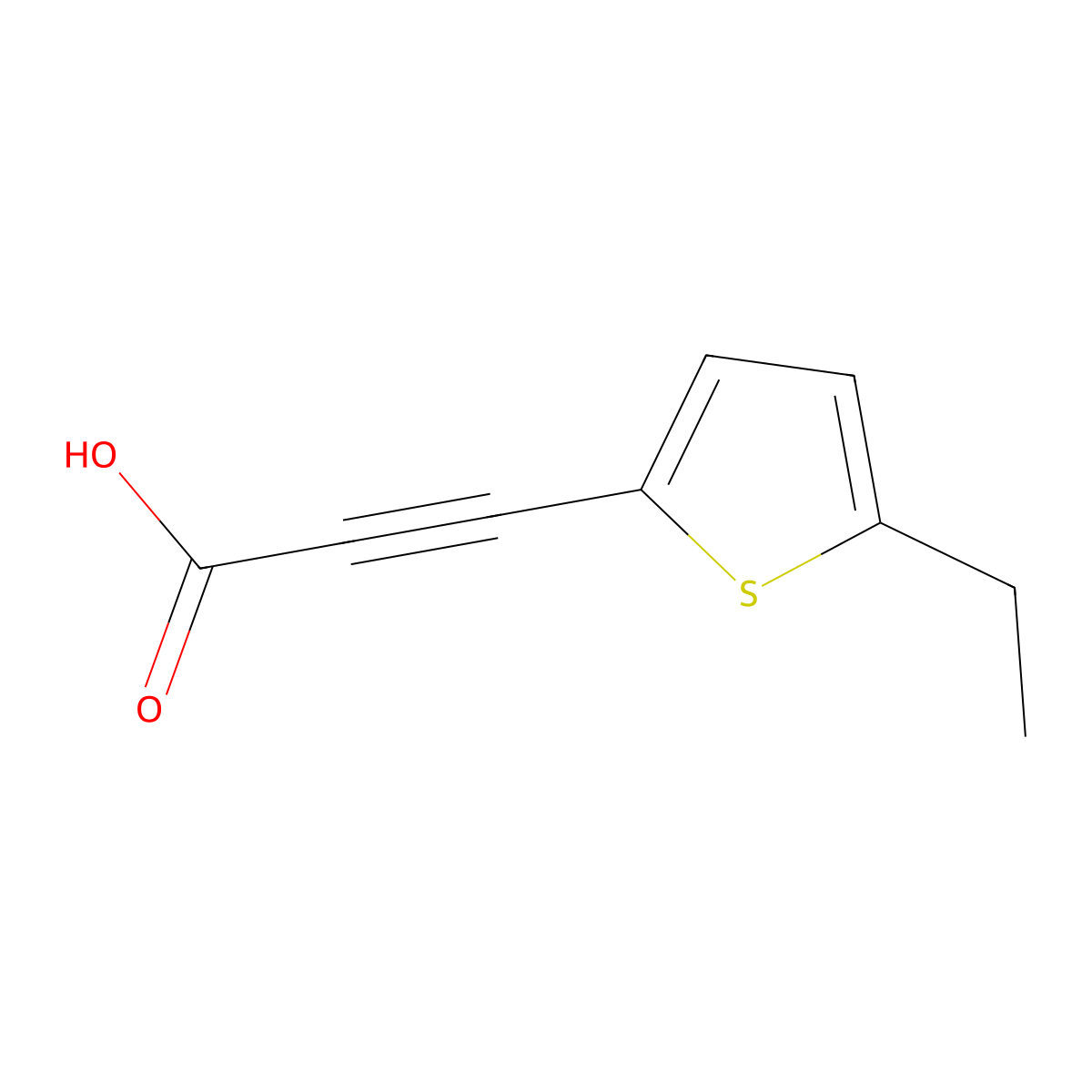 3-(5-Ethylthiophen-2-yl)prop-2-ynoic acid molecular structure, CAS 1344361-51-8