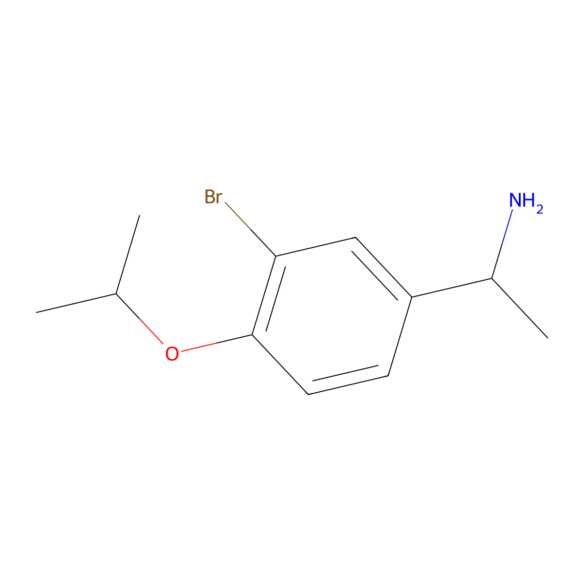 1-[3-Bromo-4-(propan-2-yloxy)phenyl]ethan-1-amine molecular structure, CAS 1344362-49-7