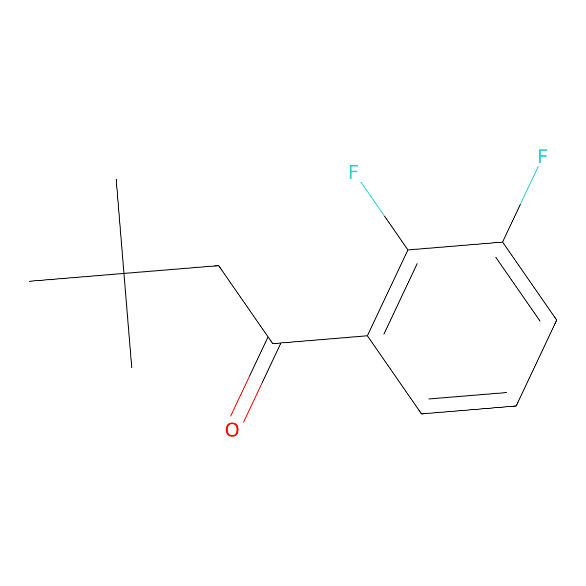 1-(2,3-Difluorophenyl)-3,3-dimethyl-1-butanone molecular structure, CAS 1344364-13-1