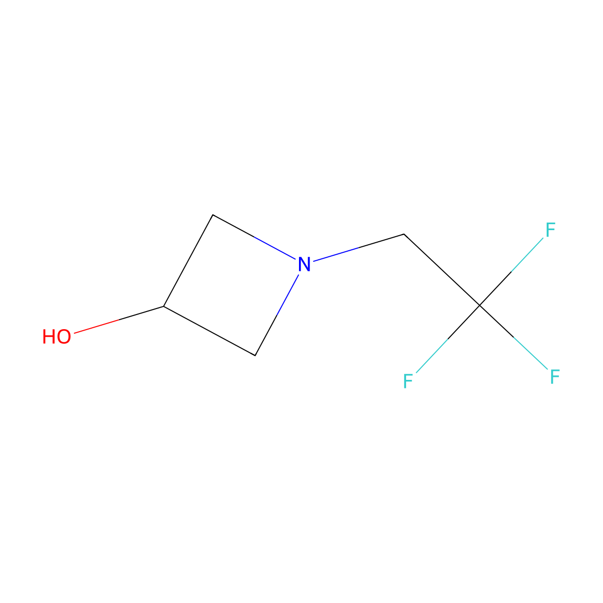 1-(2,2,2-Trifluoroethyl)azetidin-3-ol molecular structure, CAS 1344365-71-4