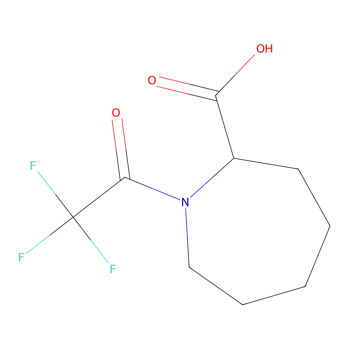 1-(Trifluoroacetyl)azepane-2-carboxylic acid molecular structure, CAS 1344366-43-3