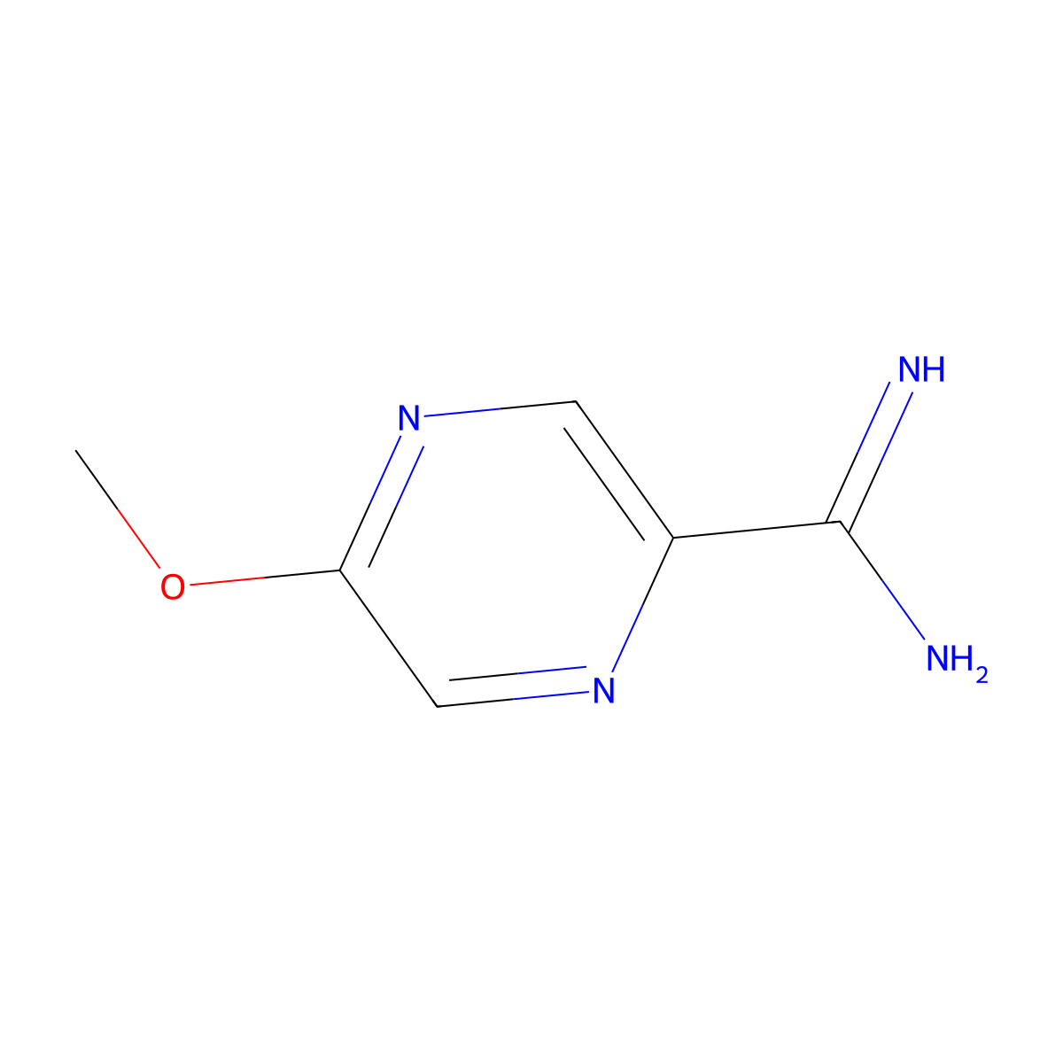 5-Methoxypyrazine-2-carboximidamide molecular structure, CAS 1344367-21-0