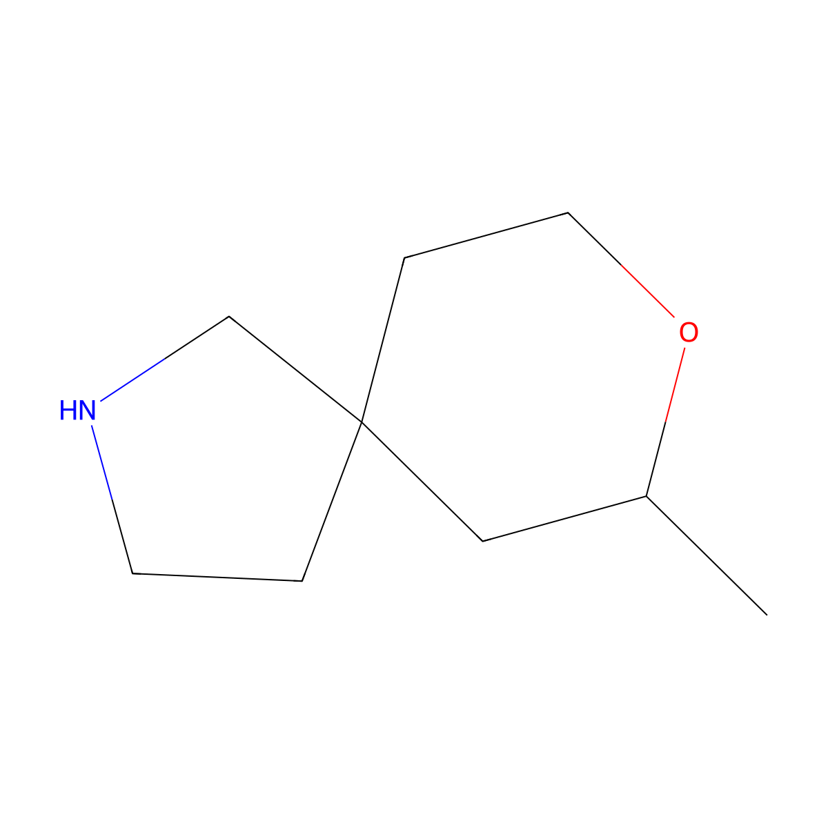 7-Methyl-8-oxa-2-azaspiro[4.5]decane molecular structure, CAS 1344371-39-6