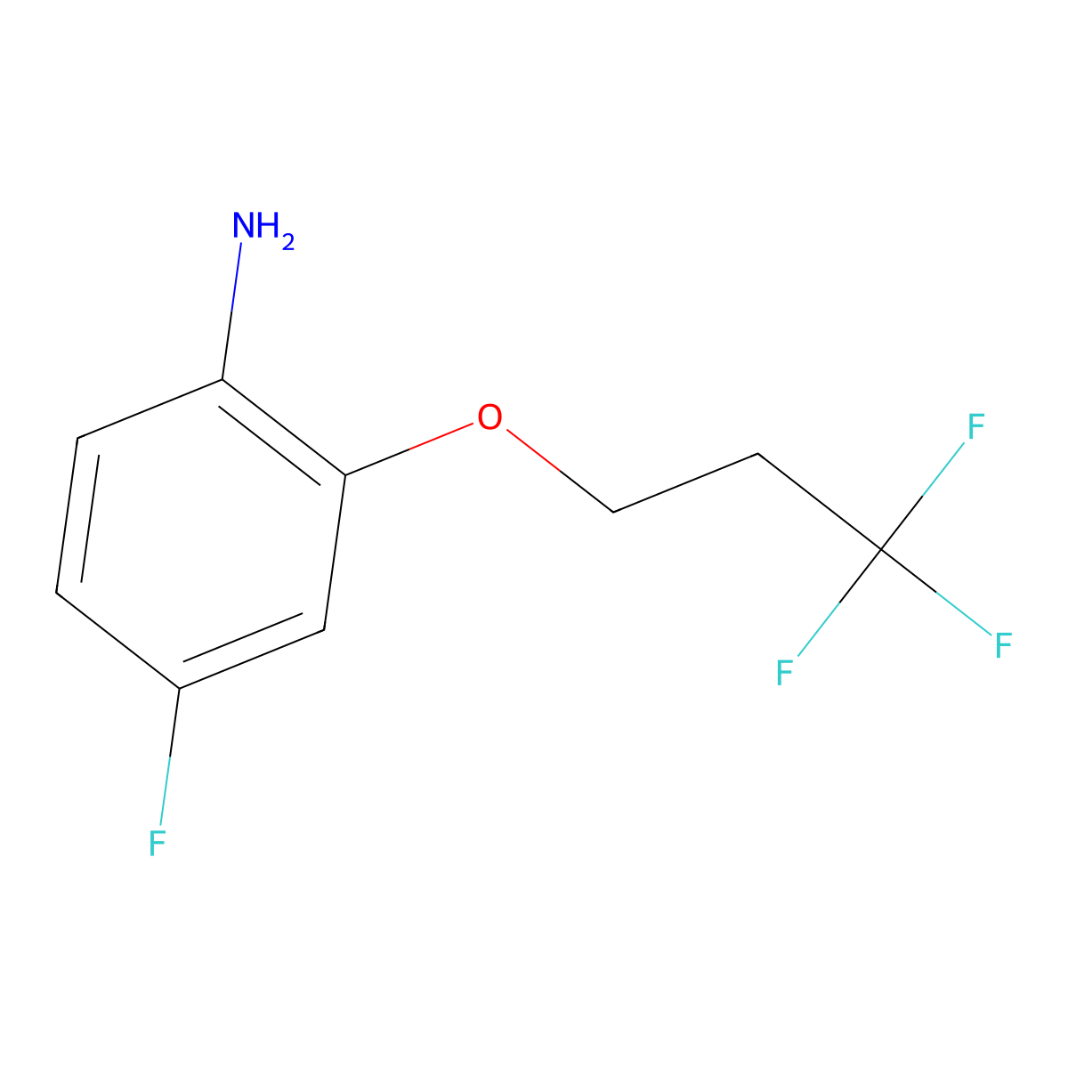 4-Fluoro-2-(3,3,3-trifluoropropoxy)aniline molecular structure, CAS 1344371-80-7