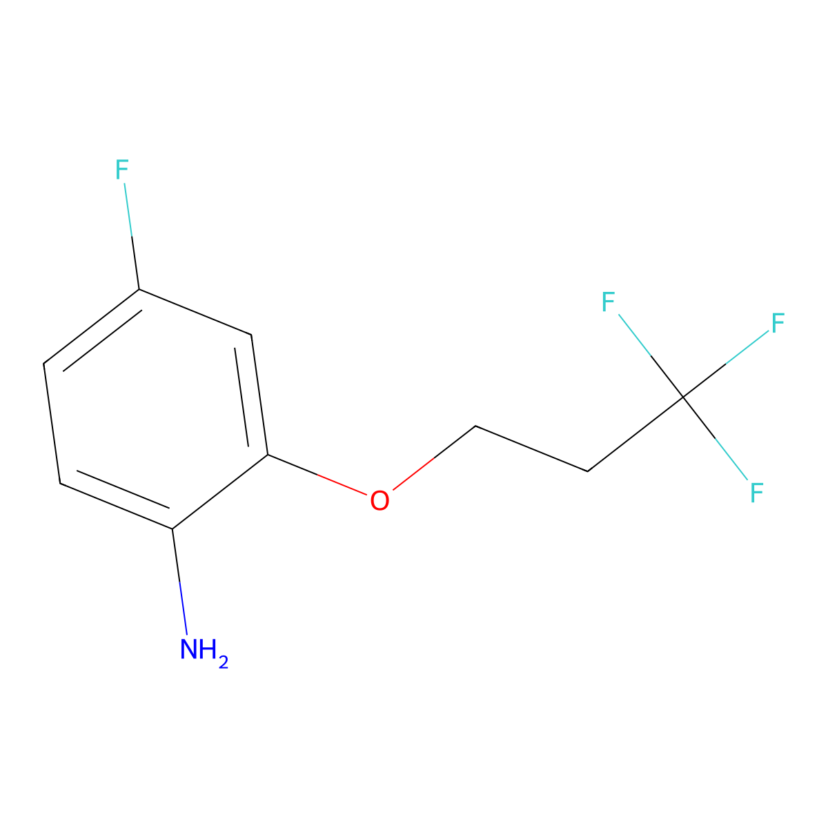 4-Fluoro-2-(3,3,3-trifluoropropoxy)aniline molecular structure, CAS 1344371-80-7