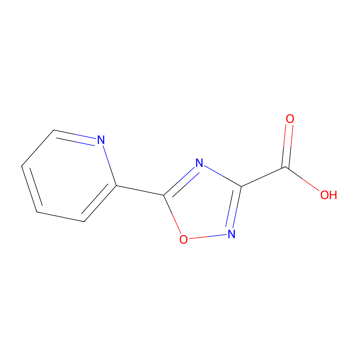 5-(Pyridin-2-yl)-1,2,4-oxadiazole-3-carboxylic acid molecular structure, CAS 1344373-71-2