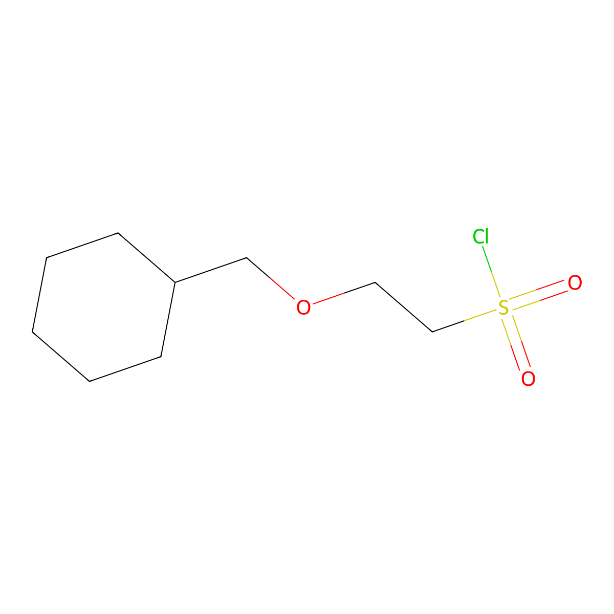 2-(Cyclohexylmethoxy)ethane-1-sulfonyl chloride molecular structure, CAS 1344377-72-5