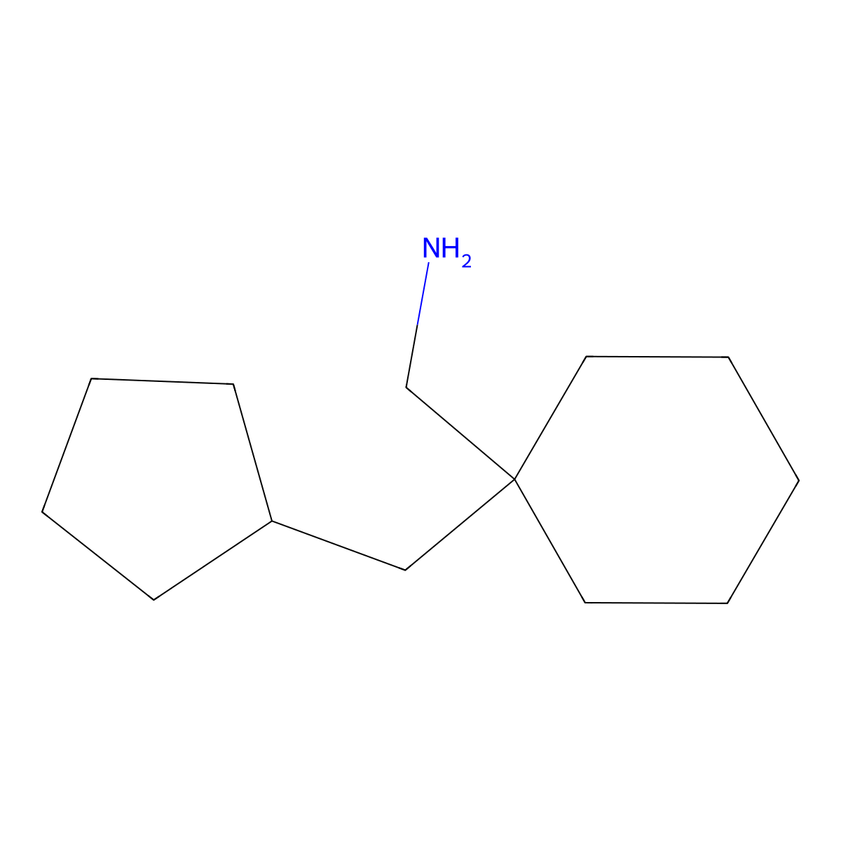 (1-(Cyclopentylmethyl)cyclohexyl)methanamine molecular structure, CAS 1344378-03-5