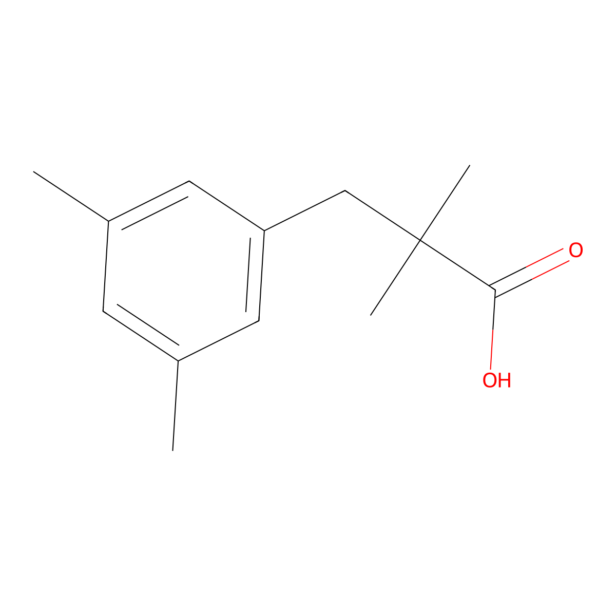 3-(3,5-Dimethylphenyl)-2,2-dimethylpropanoic acid molecular structure, CAS 1344380-85-3