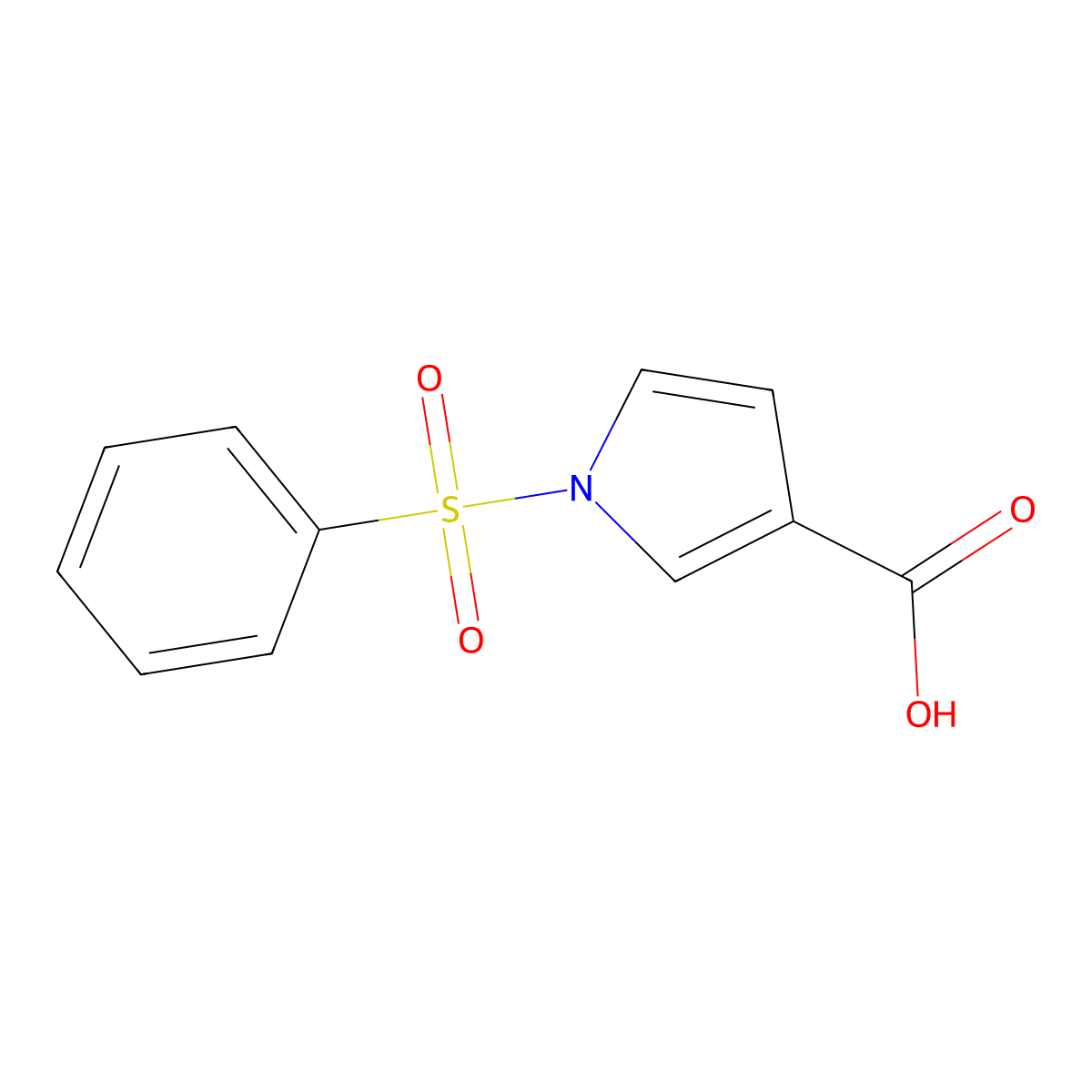 1-(Benzenesulfonyl)-1H-pyrrole-3-carboxylic acid molecular structure, CAS 134439-96-6