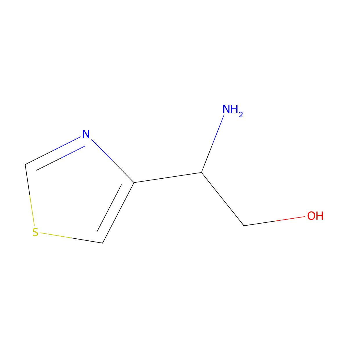 (s)-2-Amino-2-(thiazol-4-yl)ethanol molecular structure, CAS 1344396-29-7