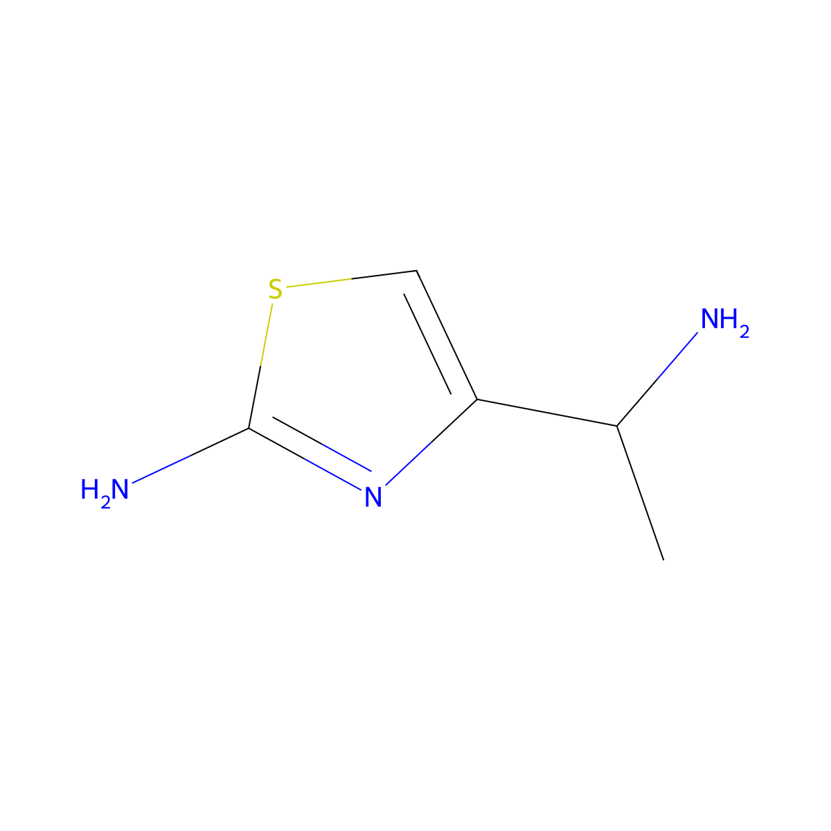 4-[(1R)-1-aminoethyl]-1,3-thiazol-2-amine molecular structure, CAS 1344396-35-5