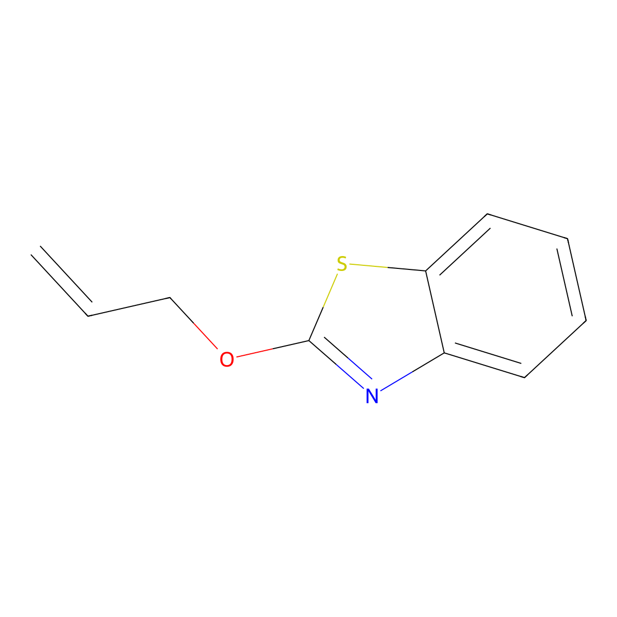 2-Prop-2-enoxy-1,3-benzothiazole molecular structure, CAS 13444-13-8