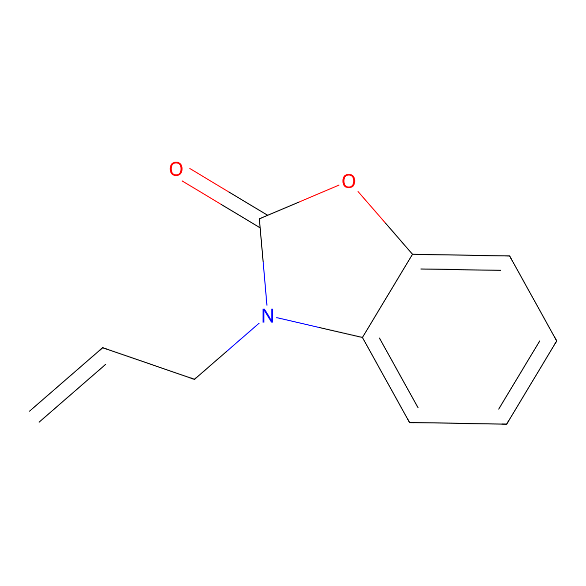 2-Benzoxazolinone, 3-allyl- molecular structure, CAS 13444-14-9