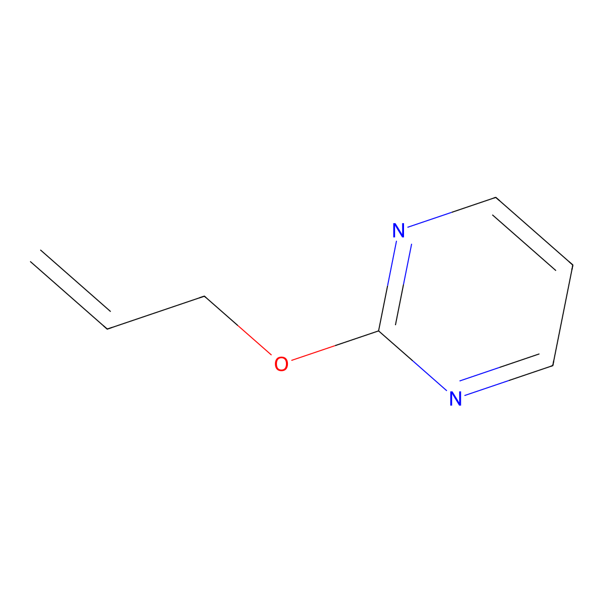 2-(Prop-2-en-1-yloxy)pyrimidine molecular structure, CAS 13444-15-0