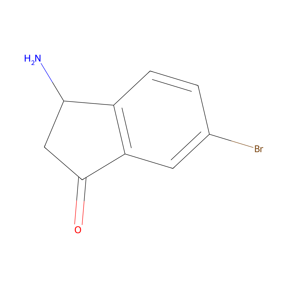 (3S)-3-amino-6-bromo-2,3-dihydro-1H-inden-1-one molecular structure, CAS 1344403-00-4