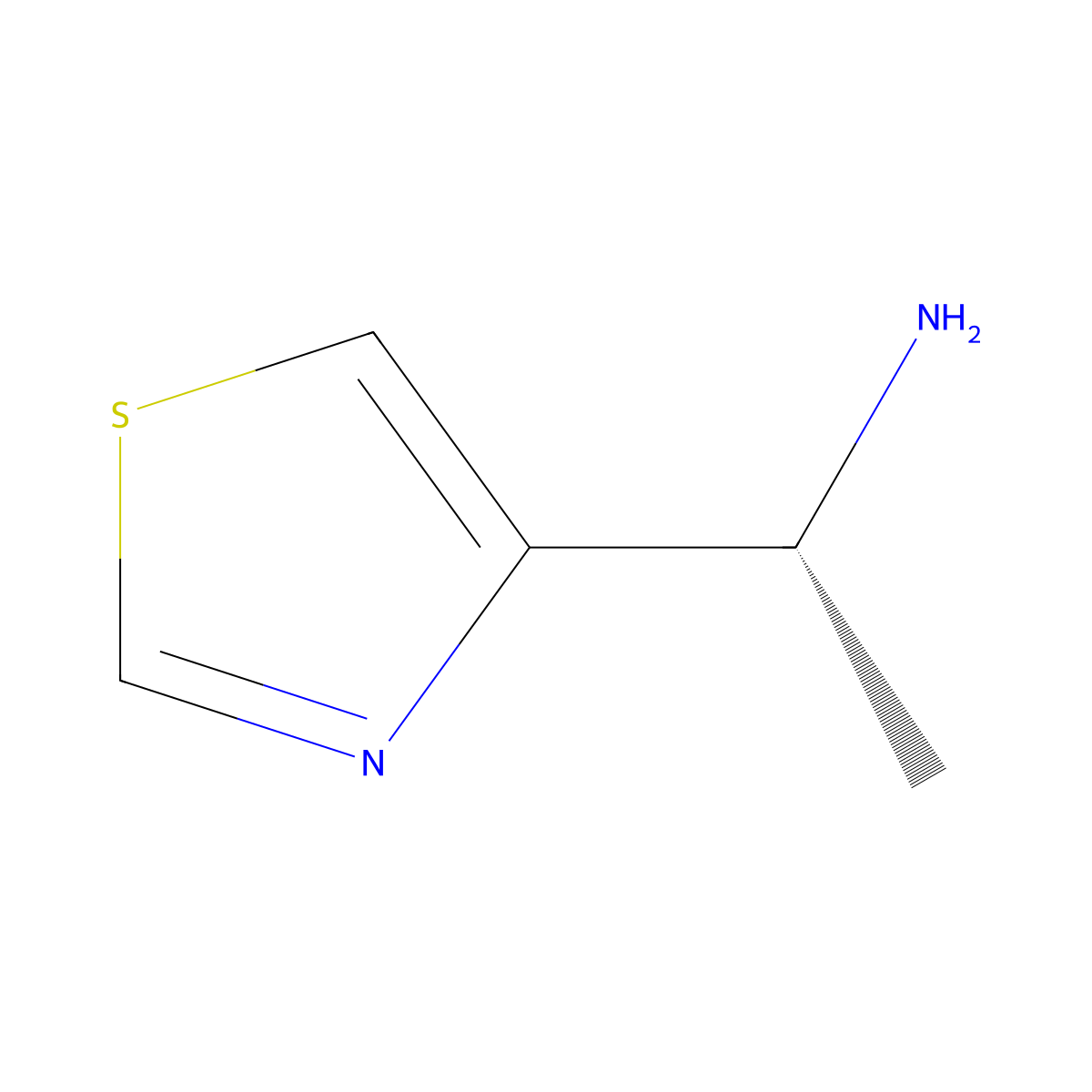 (R)-1-Thiazol-4-yl-ethylamine molecular structure, CAS 1344412-36-7