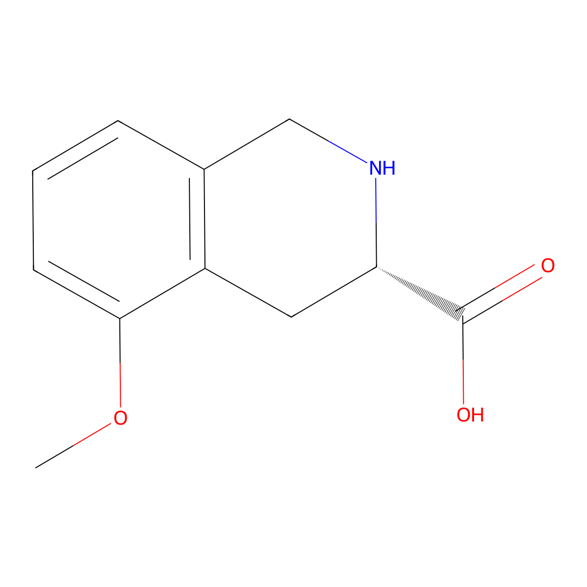 (3S)-5-methoxy-1,2,3,4-tetrahydroisoquinoline-3-carboxylic acid molecular structure, CAS 1344413-01-9