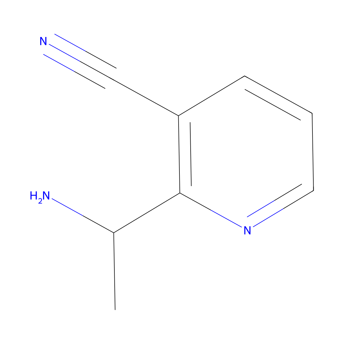 (R)-2-(1-Aminoethyl)nicotinonitrile molecular structure, CAS 1344416-71-2