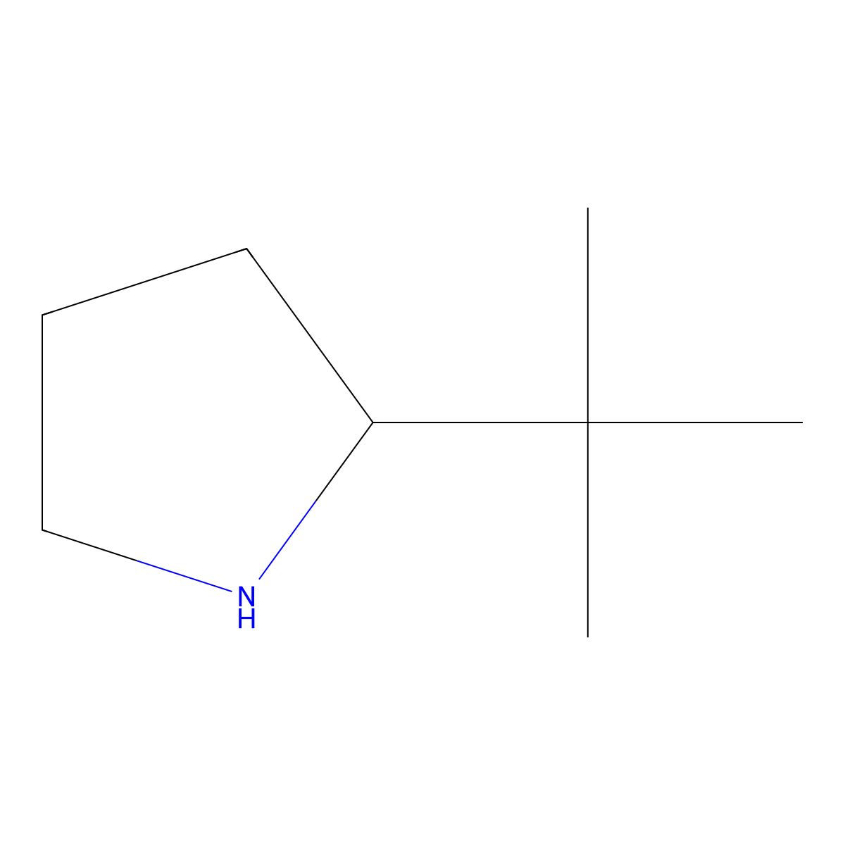 (2R)-2-tert-butylpyrrolidine molecular structure, CAS 1344438-33-0