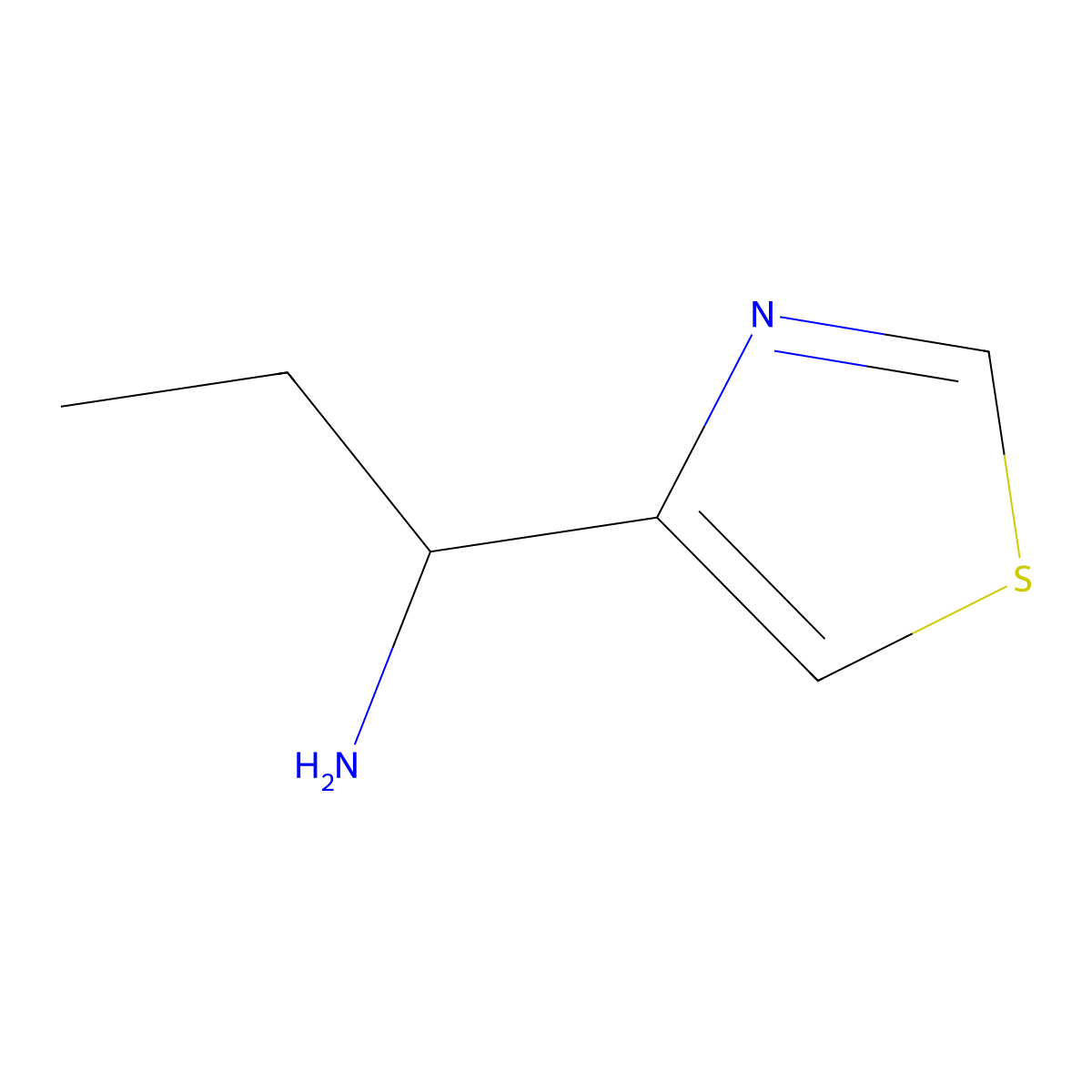 (S)-1-(Thiazol-4-yl)propan-1-amine molecular structure, CAS 1344450-53-8