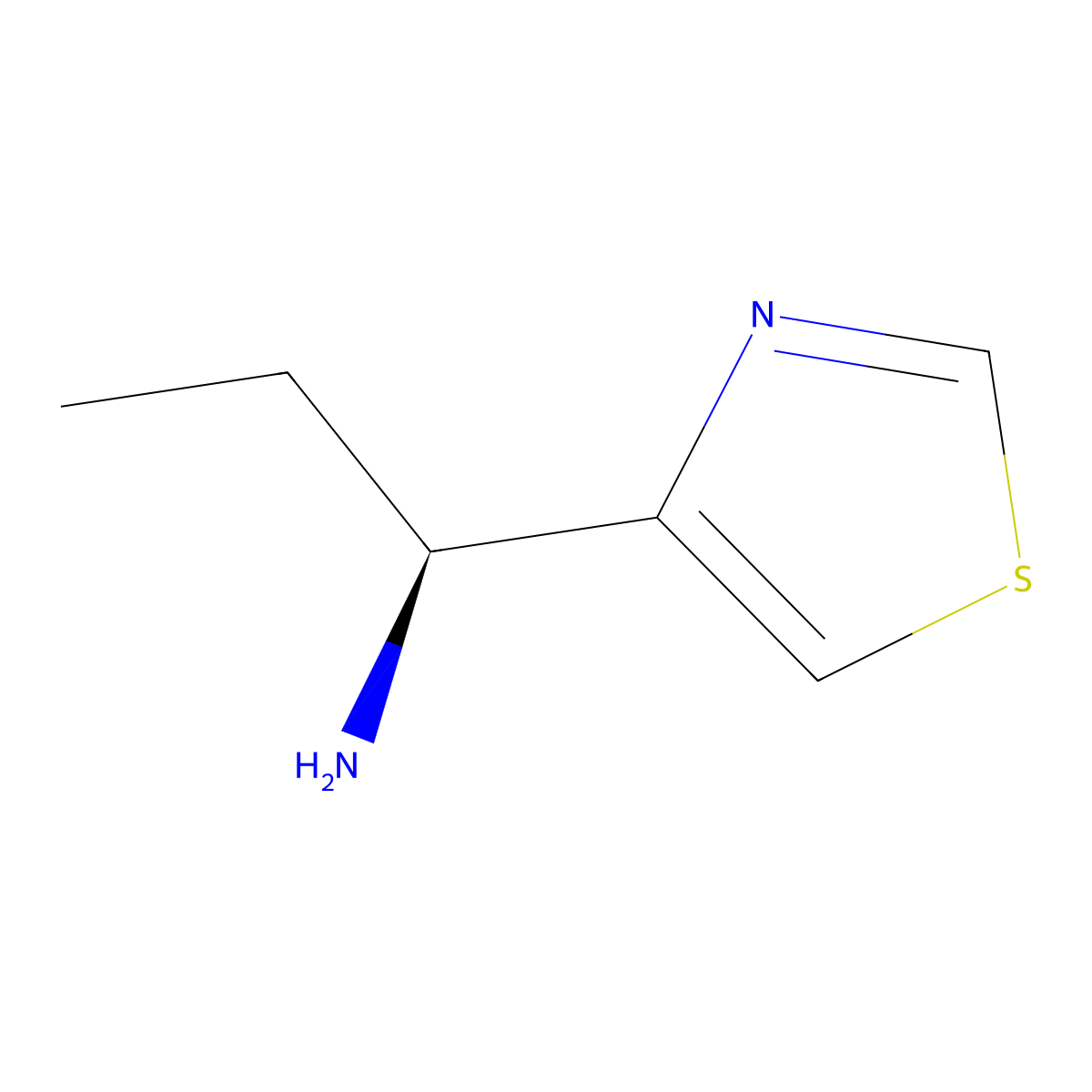 (S)-1-(Thiazol-4-yl)propan-1-amine molecular structure, CAS 1344450-53-8