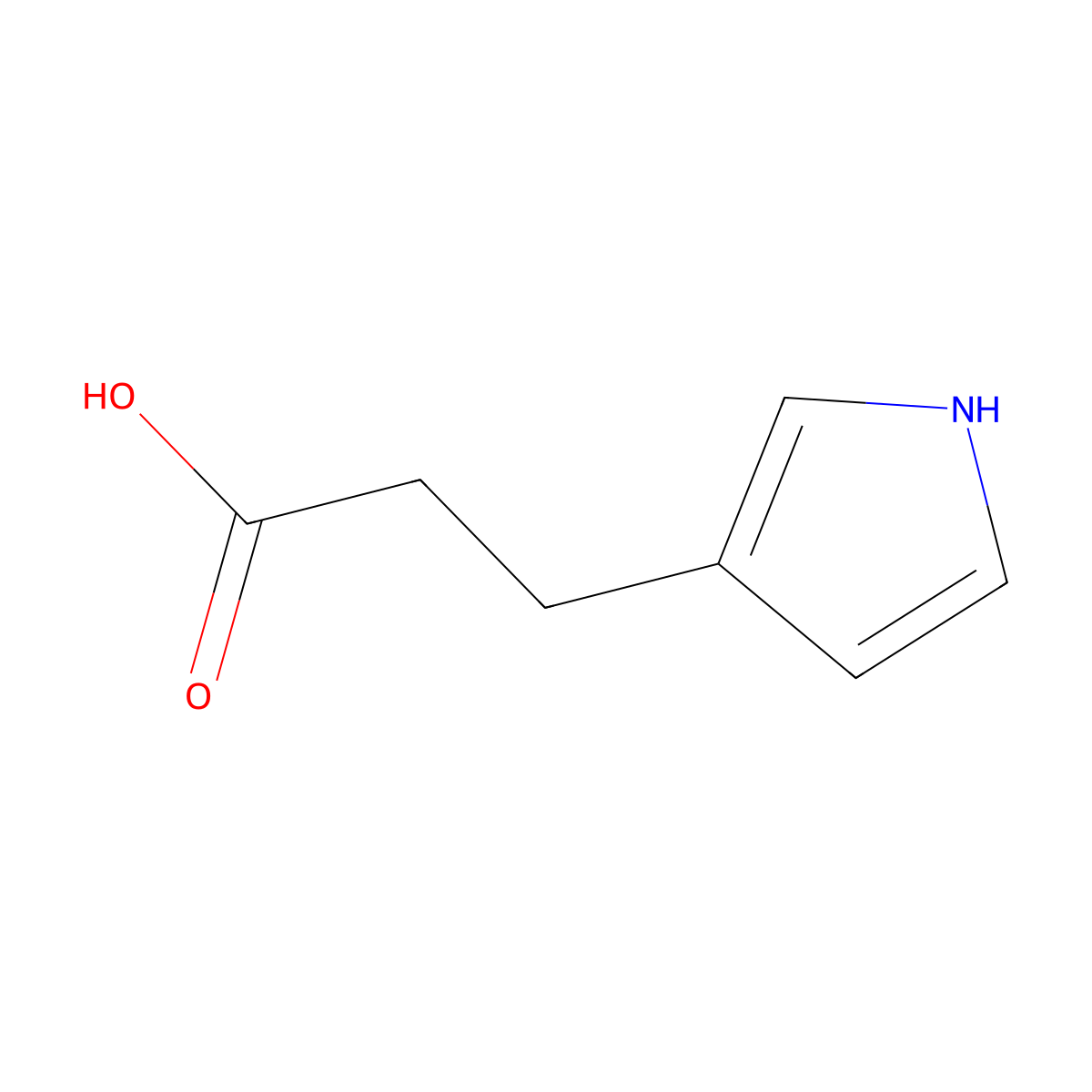 3-(1H-Pyrrol-3-yl)-propionic acid molecular structure, CAS 134448-22-9