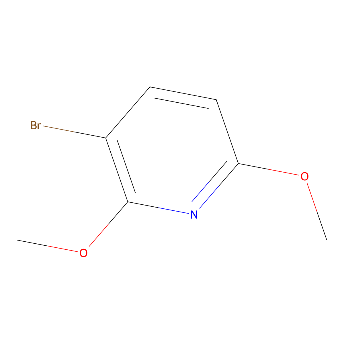 3-Bromo-2,6-dimethoxypyridine molecular structure, CAS 13445-16-4