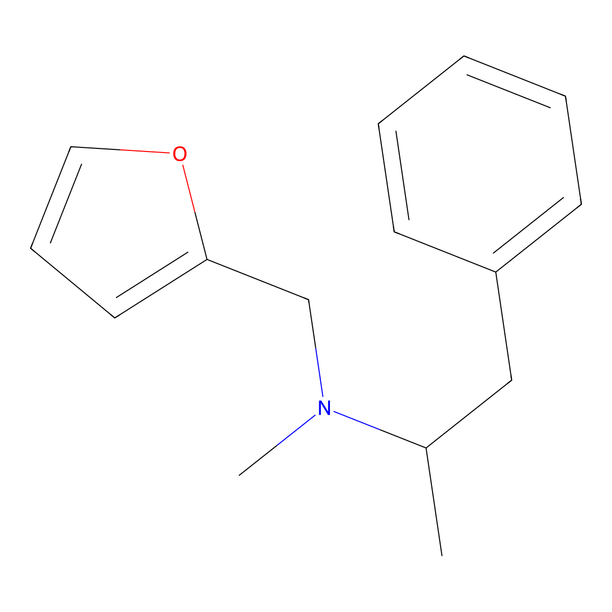 Furfenorex molecular structure, CAS 13445-60-8