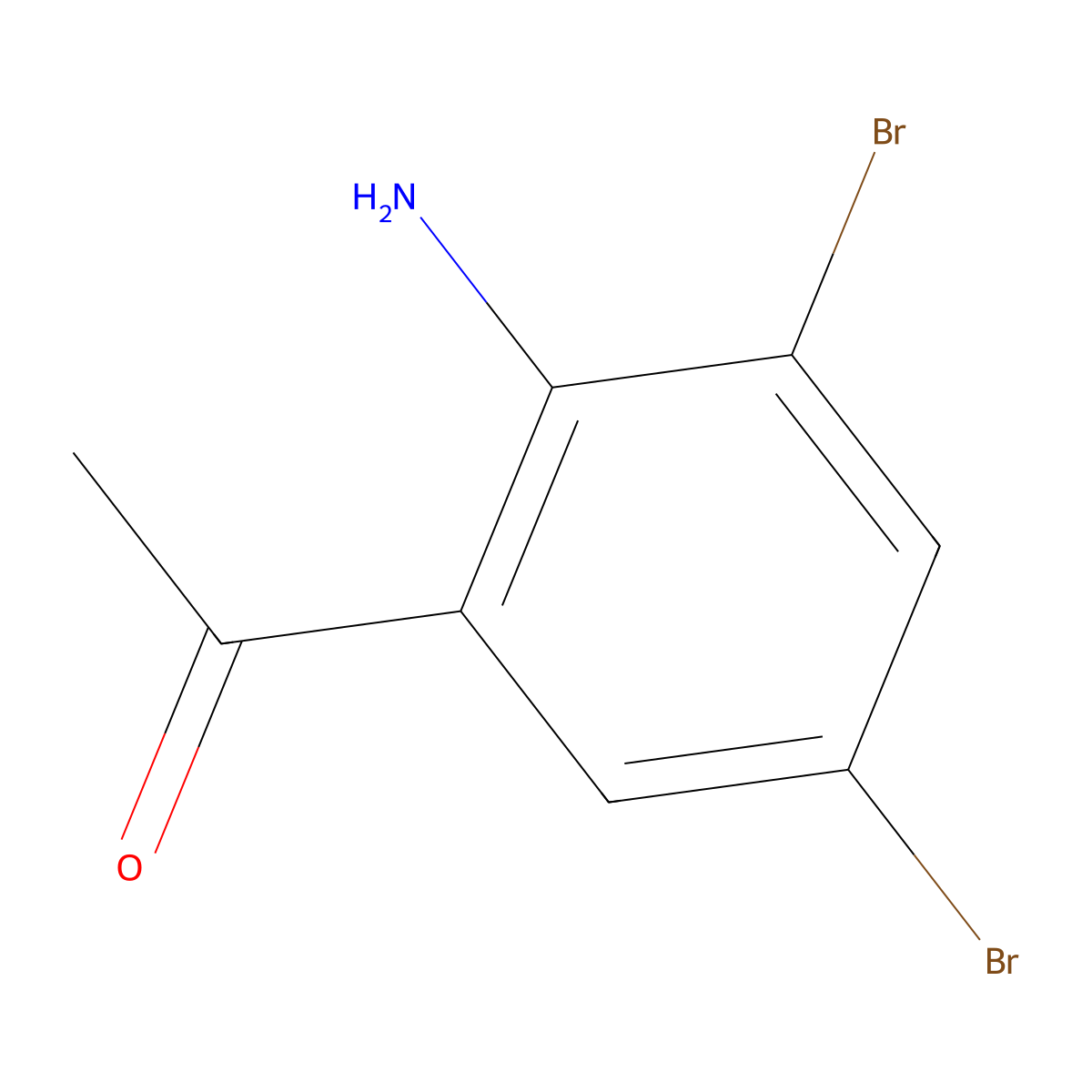 1-(2-Amino-3,5-dibromophenyl)ethanone molecular structure, CAS 13445-89-1