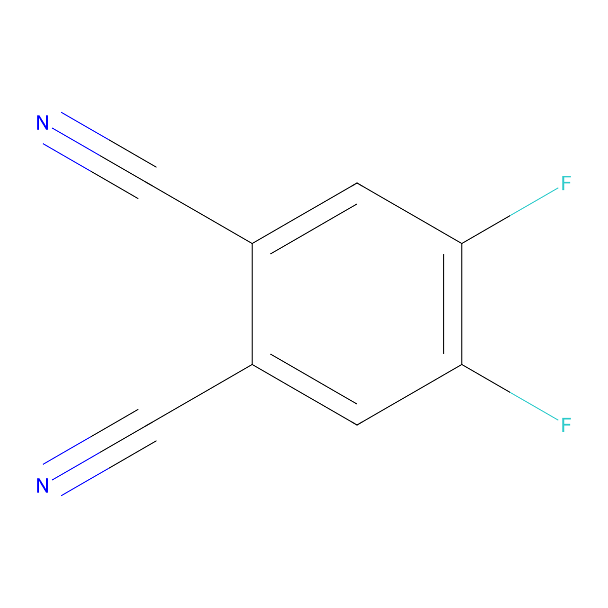 4,5-Difluorophthalonitrile molecular structure, CAS 134450-56-9