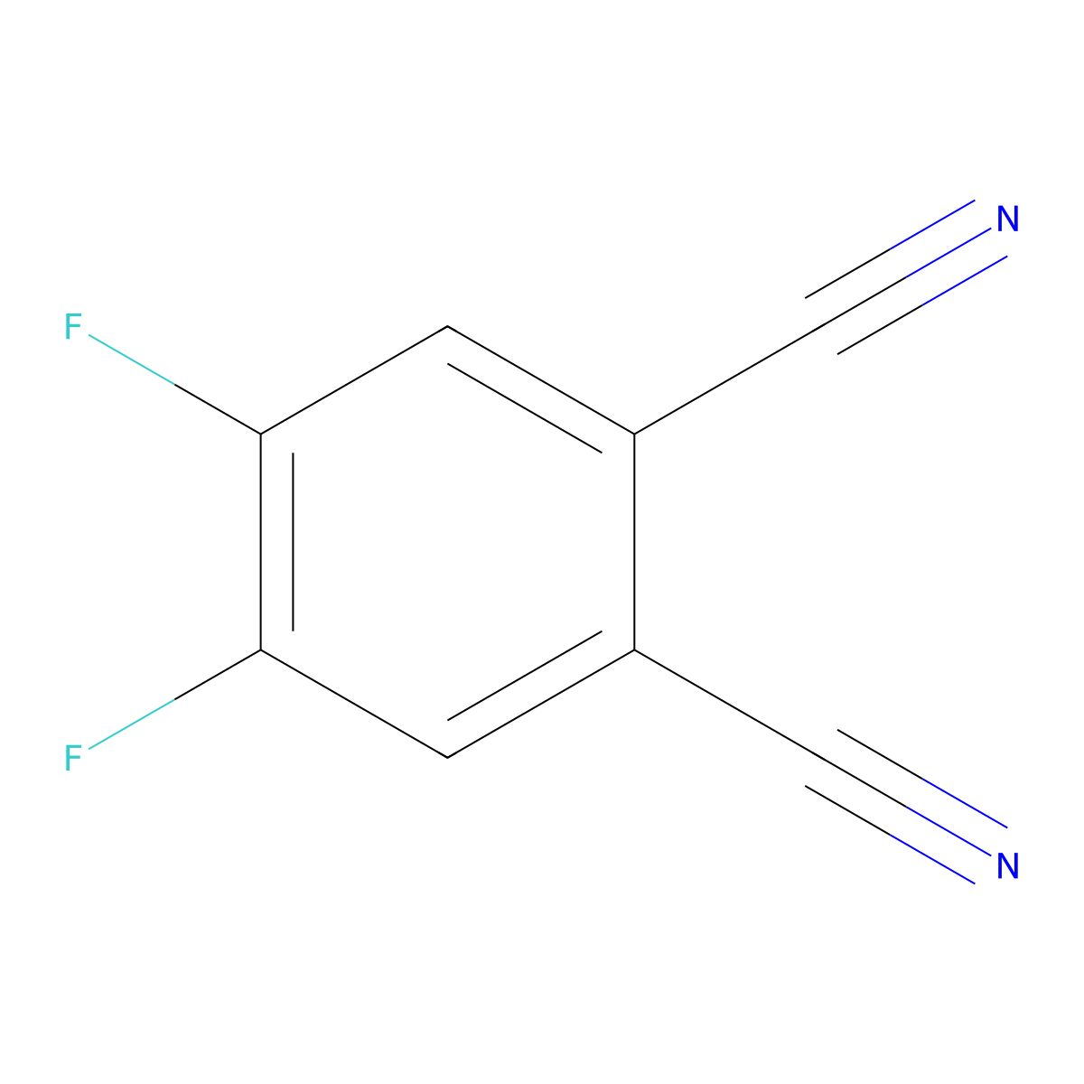 4,5-Difluorophthalonitrile molecular structure, CAS 134450-56-9
