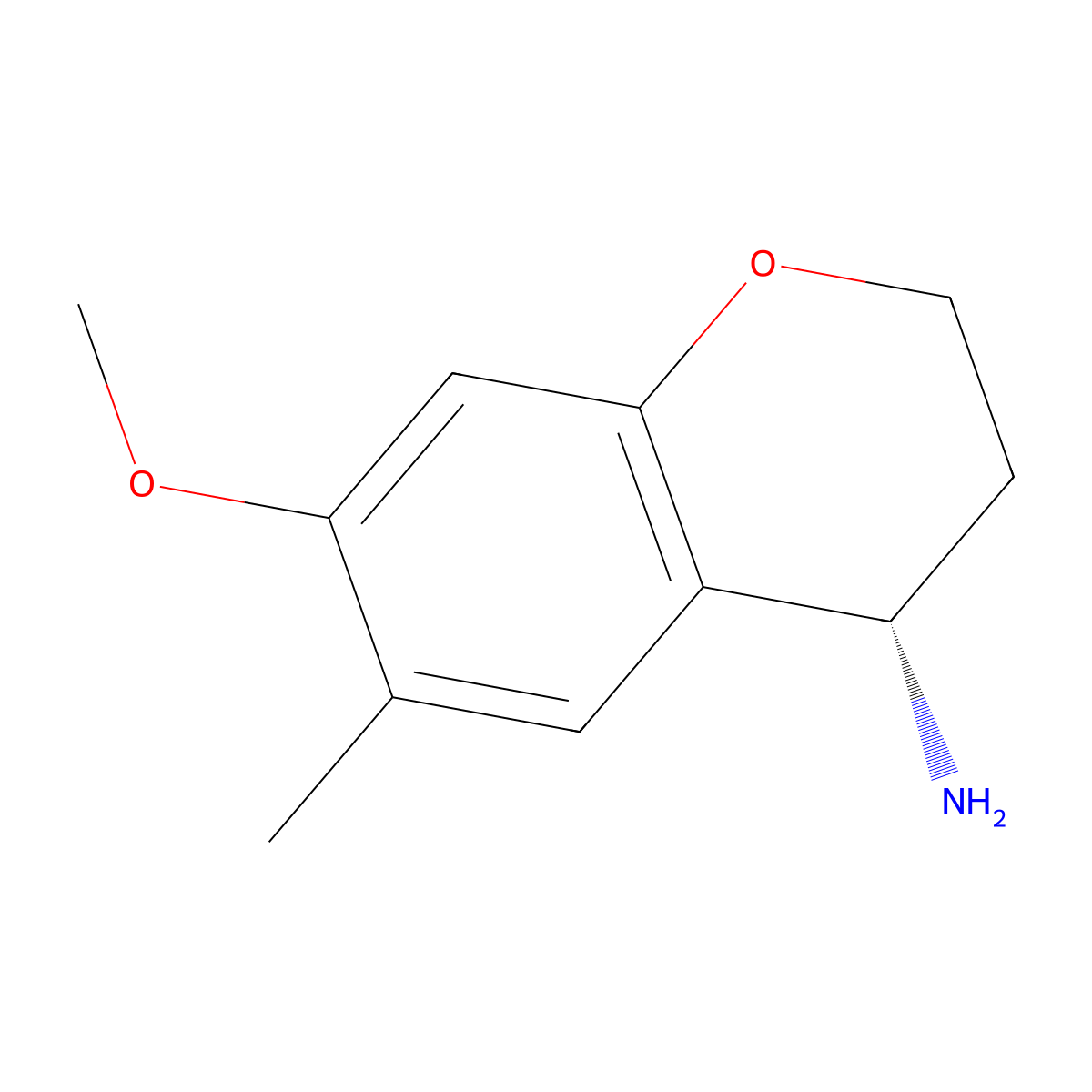 (S)-7-Methoxy-6-methylchroman-4-amine molecular structure, CAS 1344524-63-5