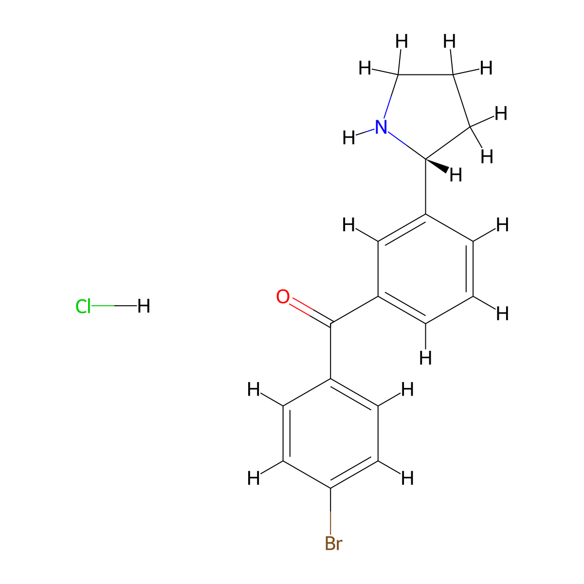 (R)-(4-bromophenyl)(3-(pyrrolidin-2-yl)phenyl)methanone hydrochloride molecular structure, CAS 1344524-72-6
