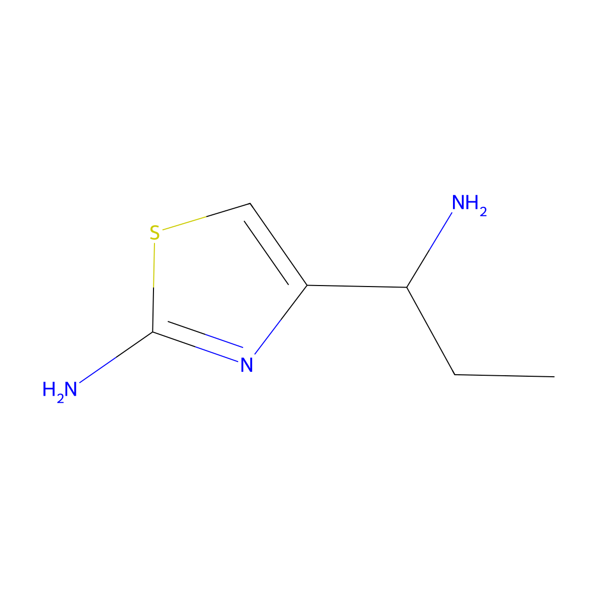 4-[(1R)-1-aminopropyl]-1,3-thiazol-2-amine molecular structure, CAS 1344532-01-9
