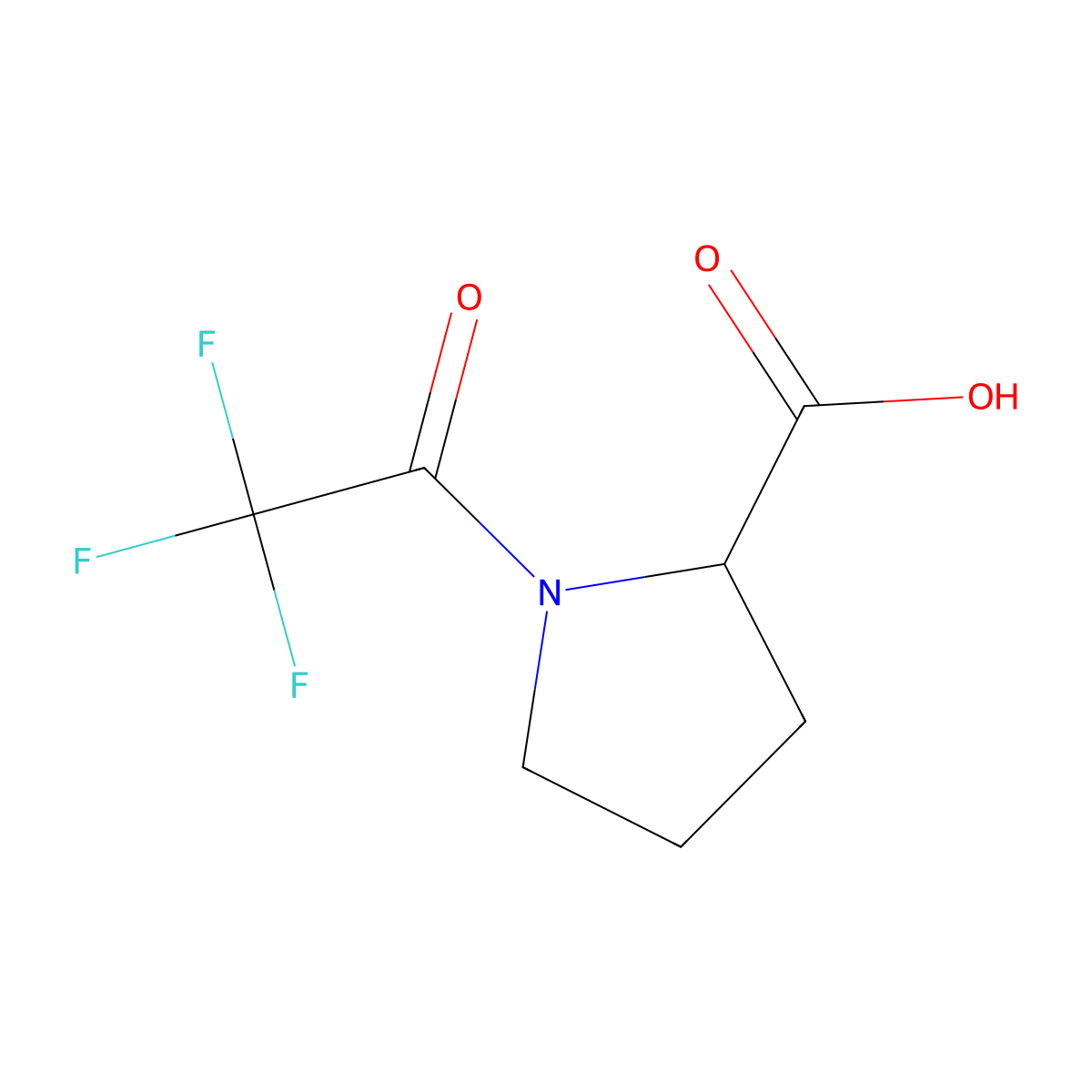 (R)-1-trifluoroacetylproline molecular structure, CAS 134454-19-6