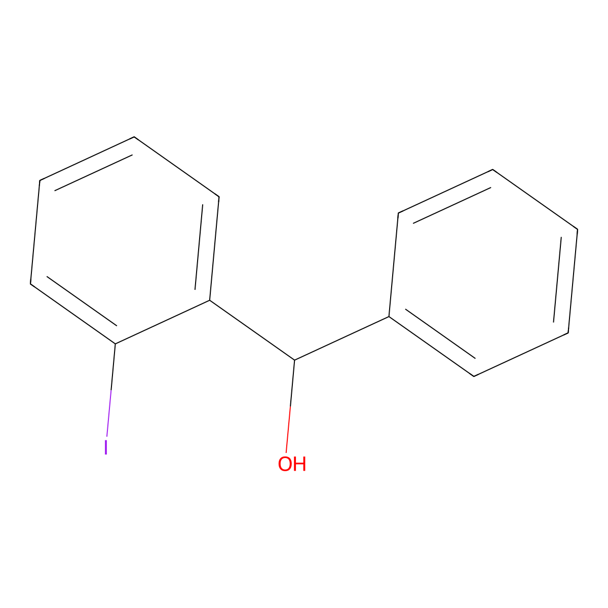(2-Iodophenyl)(phenyl)methanol molecular structure, CAS 134456-76-1