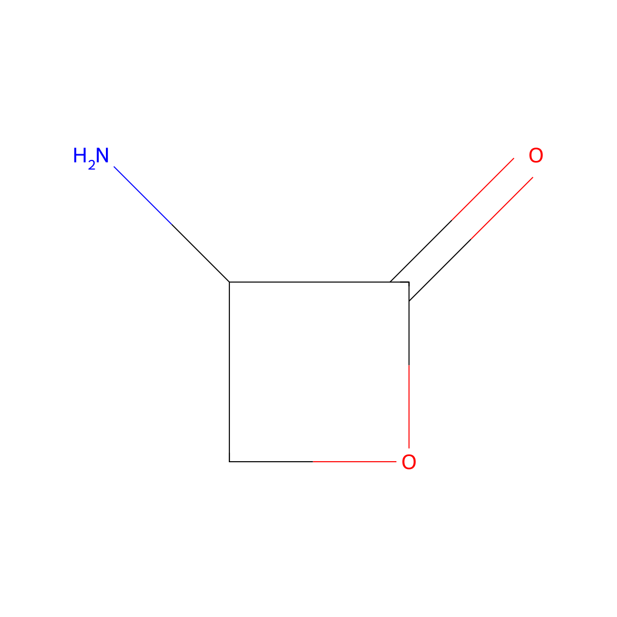 3-Aminooxetan-2-one molecular structure, CAS 134458-94-9