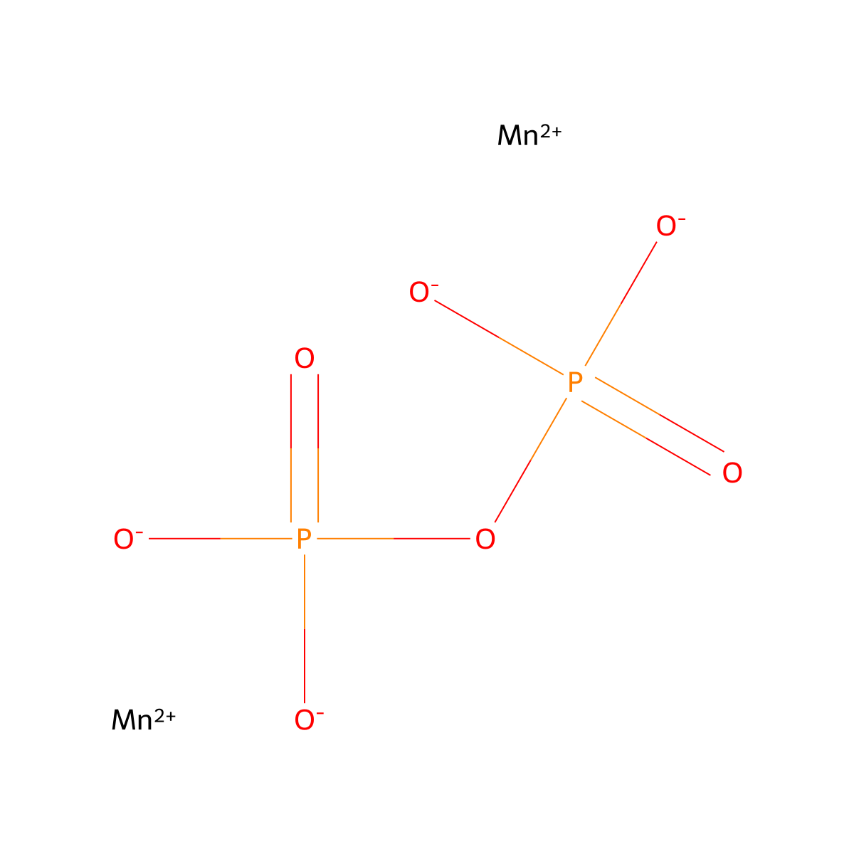 Diphosphoric acid, manganese(2+) salt (1:2) molecular structure, CAS 13446-44-1