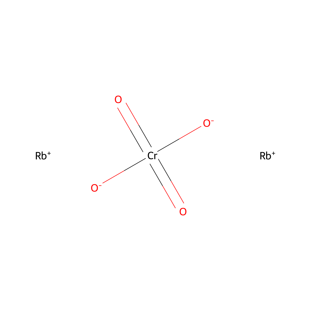 Rubidium chromate molecular structure, CAS 13446-72-5