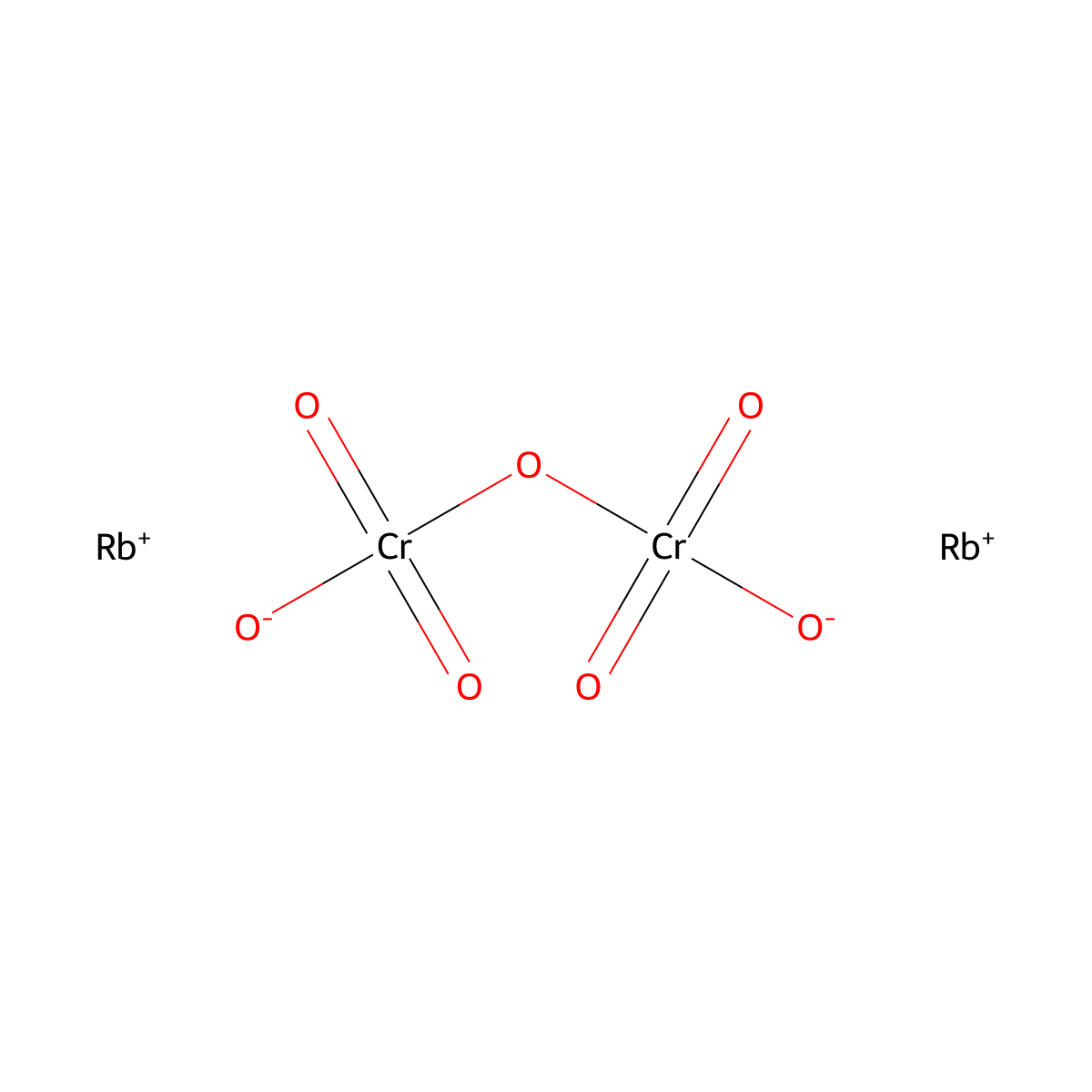 Dirubidium dichromate molecular structure, CAS 13446-73-6